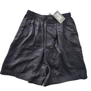 Authentic Balenciaga Monogram‎ Jacquard Pyjama Shorts Black Unisex IT48 Luxury